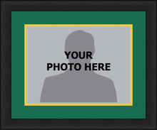 Load image into Gallery viewer, NHL Hockey Photo Picture Frame Kit - Dallas Stars (Green Matting, Yellow Trim)