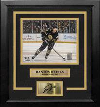 Load image into Gallery viewer, Danton Heinen in Action Boston Bruins 8" x 10" Framed Hockey Photo with Engraved Autograph