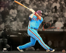 Load image into Gallery viewer, Darick Hall First Home Run Philadelphia Phillies Autographed Baseball Photo