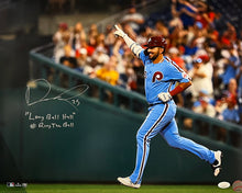 Load image into Gallery viewer, Darick Hall Runs The Bases Philadelphia Phillies Autographed Baseball Photo