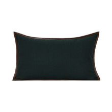 Load image into Gallery viewer, Dark Green Chevron Wool Throw Pillow Cover