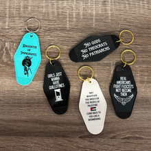 Load image into Gallery viewer, Daughter Of Immigrants Motel Style Keychain