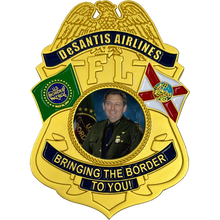 Load image into Gallery viewer, EL9-002A Florida Governor Ron DeSantis Airlines Border Patrol Challenge Coin