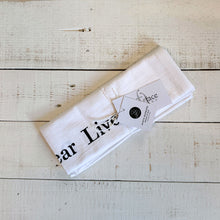 Load image into Gallery viewer, Dear Liver, This Season May Be Rough-STAY STRONG! Thirsty Boy Dish Towel | Christmas Giftable Cotton Flour Sack Kitchen Towel | 30&quot; x 30&quot;