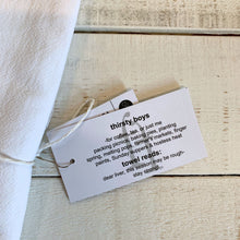 Load image into Gallery viewer, Dear Liver, This Season May Be Rough-STAY STRONG! Thirsty Boy Dish Towel | Christmas Giftable Cotton Flour Sack Kitchen Towel | 30&quot; x 30&quot;