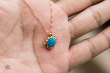 Load image into Gallery viewer, Crab Australian Opal &amp; Diamond Eyes Pendant Necklace 14K Yellow Gold