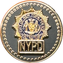 Load image into Gallery viewer, PBX-012-A NYPD Detective Lapel Pin with dual pin posts and deluxe locking clasps