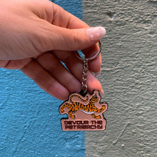 Load image into Gallery viewer, Devour the Patriarchy🩸 🐅 Feminist Enamel Keychain