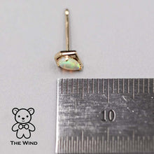 Load image into Gallery viewer, Geometric Diamond Shaped Australian Opal Stud Earrings 14k Yellow Gold