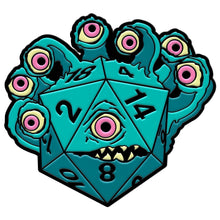 Load image into Gallery viewer, DieHolder / Eye Tyrant - Hard Enamel Adventure Dice Pin Metal by Norse Foundry