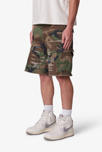 Load image into Gallery viewer, Distressed Cargo Shorts - Camo