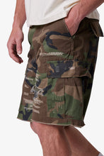 Load image into Gallery viewer, Distressed Cargo Shorts - Camo