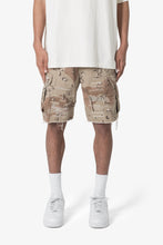 Load image into Gallery viewer, Distressed Cargo Shorts - Desert Camo