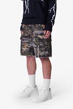 Load image into Gallery viewer, Distressed Cargo Shorts - Forest Camo