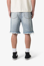 Load image into Gallery viewer, Distressed Spider Denim Shorts - Light Blue