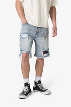 Load image into Gallery viewer, Distressed Spider Denim Shorts - Light Blue