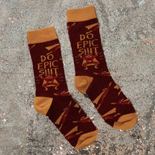 Load image into Gallery viewer, Do Epic Shit Socks | Superhero Illustration Funny Crew Socks