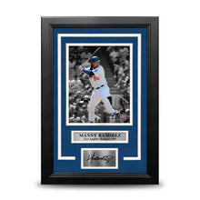 Load image into Gallery viewer, Manny Ramirez Los Angeles Dodgers 8" x 10" Framed Spotlight Baseball Photo with Engraved Autograph