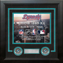 Load image into Gallery viewer, Miami Dolphins Custom NFL Football 16x20 Picture Frame Kit (Multiple Colors)