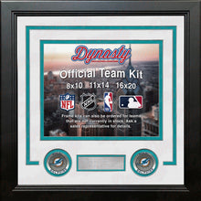 Load image into Gallery viewer, Miami Dolphins Custom NFL Football 11x14 Picture Frame Kit (Multiple Colors)