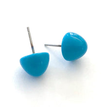 Load image into Gallery viewer, Turquoise Blue Gumdrop Stud Earrings *