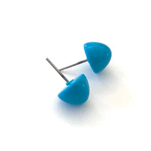 Load image into Gallery viewer, Turquoise Blue Gumdrop Stud Earrings *