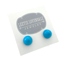 Load image into Gallery viewer, Turquoise Blue Gumdrop Stud Earrings *