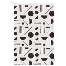 Load image into Gallery viewer, Domino Cotton Block Printed Dishtowel | Minimalist Cotton Hand Tea Dish Cloth | 18" x 28"
