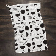 Load image into Gallery viewer, Domino Cotton Block Printed Dishtowel | Minimalist Cotton Hand Tea Dish Cloth | 18" x 28"