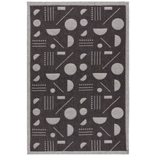 Load image into Gallery viewer, Domino Woven Cotton Jacquard Dishtowel | Geometry Modern Hand Tea Dish Cloth | 18" x 28"