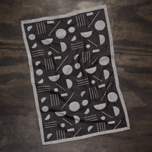 Load image into Gallery viewer, Domino Woven Cotton Jacquard Dishtowel | Geometry Modern Hand Tea Dish Cloth | 18" x 28"