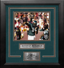 Load image into Gallery viewer, Donovan McNabb in Action Philadelphia Eagles 8" x 10" Framed Football Photo with Engraved Autograph