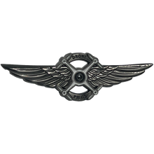 Load image into Gallery viewer, BL5-013 Full size UAS FAA Commercial Drone Pilot Wings pin Black Tactical