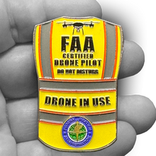 Load image into Gallery viewer, GL8-008 UAS FAA Commercial Drone Pilot Vest Pin Wings alternative DRONE IN USE lapel