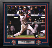 Load image into Gallery viewer, Dustin Pedroia 2007 World Series Action Boston Red Sox Autographed 11" x 14" Framed Baseball Photo