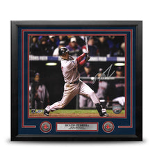 Load image into Gallery viewer, Dustin Pedroia 2007 World Series Action Boston Red Sox Autographed 16" x 20" Framed Baseball Photo