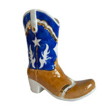 Load image into Gallery viewer, Two Tone Cowboy Boot Vase