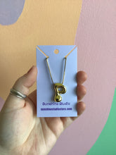 Load image into Gallery viewer, Bubble Letter Initial Necklace