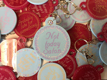 Load image into Gallery viewer, Not Today Satan Keychain