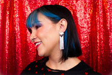Load image into Gallery viewer, Titanium Heart Fringe Earrings