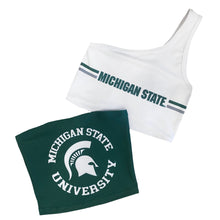 Load image into Gallery viewer, Michigan State Stripe One Shoulder Top