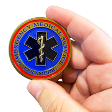 Load image into Gallery viewer, CL11-04 Emergency Medical Services Paramedic ALWAYS ON CALL EMT EMS Challenge Coin
