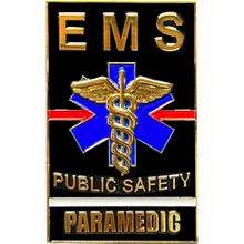 Load image into Gallery viewer, GL13-001 EMS Paramedic Challenge Coin thin white line american flag EMT red line fire department