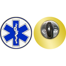 Load image into Gallery viewer, PBX-009-D EMT EMS Paramedic caduceus Fire Rescue lapel pin
