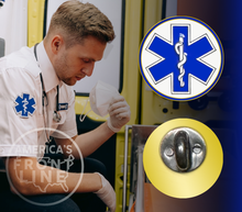 Load image into Gallery viewer, PBX-009-D EMT EMS Paramedic caduceus Fire Rescue lapel pin
