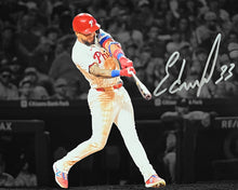 Load image into Gallery viewer, Edmundo Sosa Swing Autographed Philadelphia Phillies 8" x 10" Blackout Baseball Photo