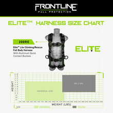 Load image into Gallery viewer, Frontline 200RE Elite Lite Climbing/Rescue Full Body Harness with Aluminum Quick Connect Buckles Universal
