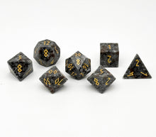 Load image into Gallery viewer, Emberlight - 7 Piece RPG Set Gemstone Dice