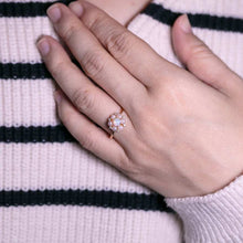 Load image into Gallery viewer, 18K Yellow Gold Engagement Ring with Opal, Pearls, Diamonds
