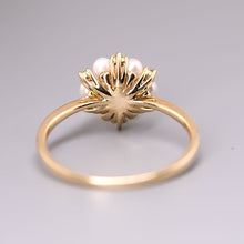 Load image into Gallery viewer, 18K Yellow Gold Engagement Ring with Opal, Pearls, Diamonds